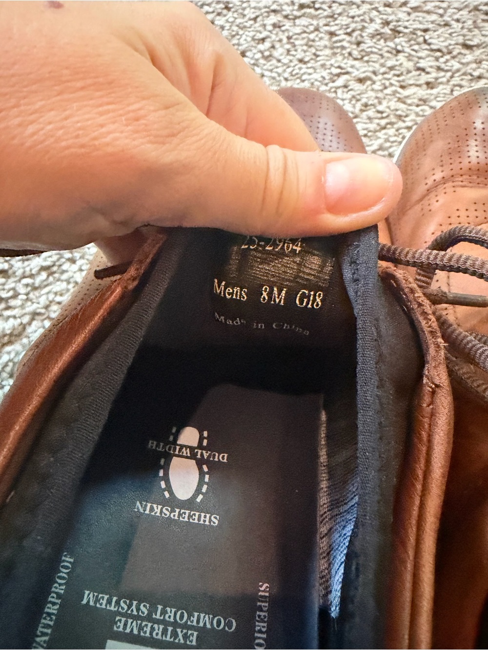 Johnston & Murphy Men's Brown Leather Perforated Lace-Up Sneakers - Picture 4 of 6